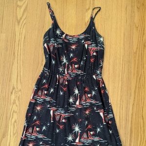 Old Navy Ocean Print Spaghetti Straps Sundress!